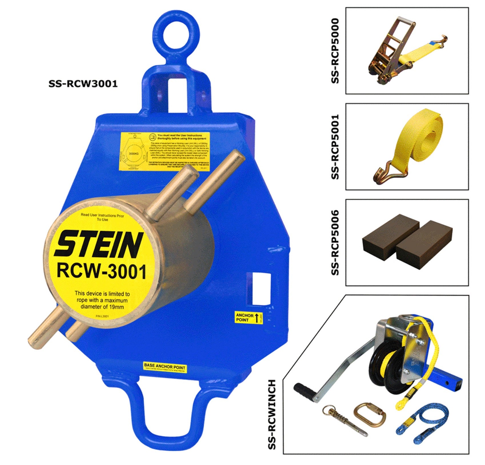 Sistema de cabrestante y bolardo Stein RCW-3001