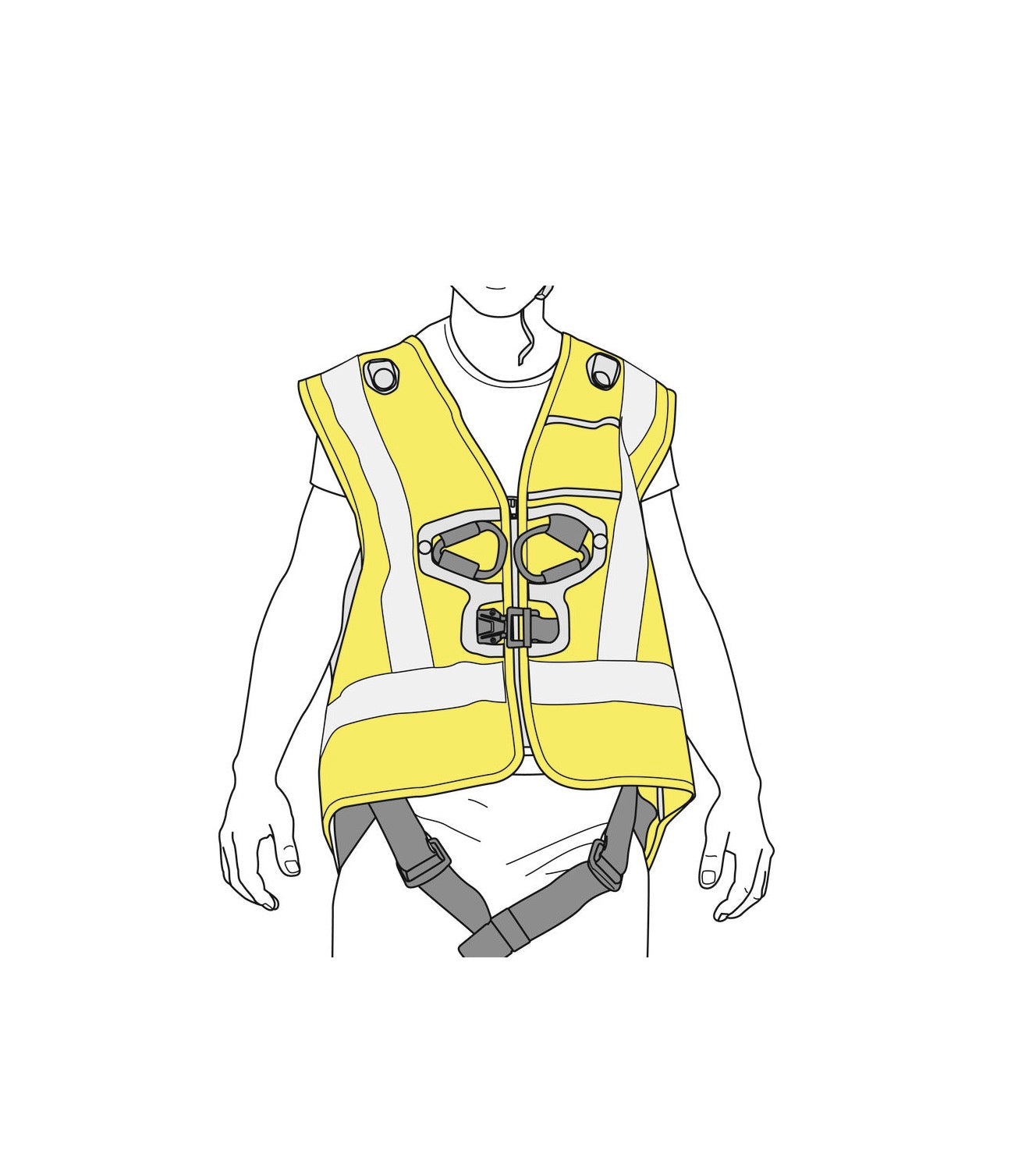 Petzl HI-VIZ vest for NEWTON harnesses