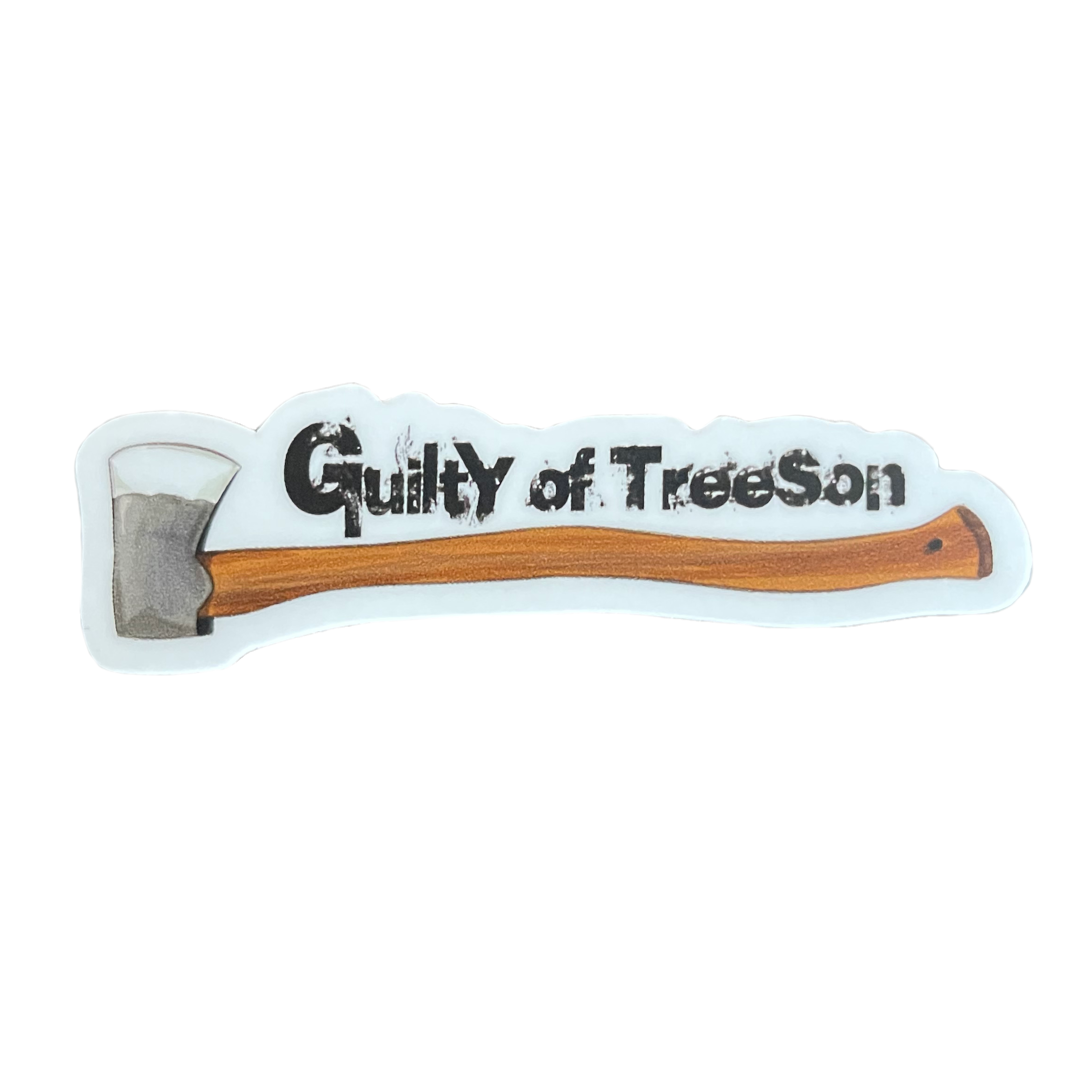 Guilty of Treeson ステッカー 2.83インチ x 1インチ – Sappy Supplies