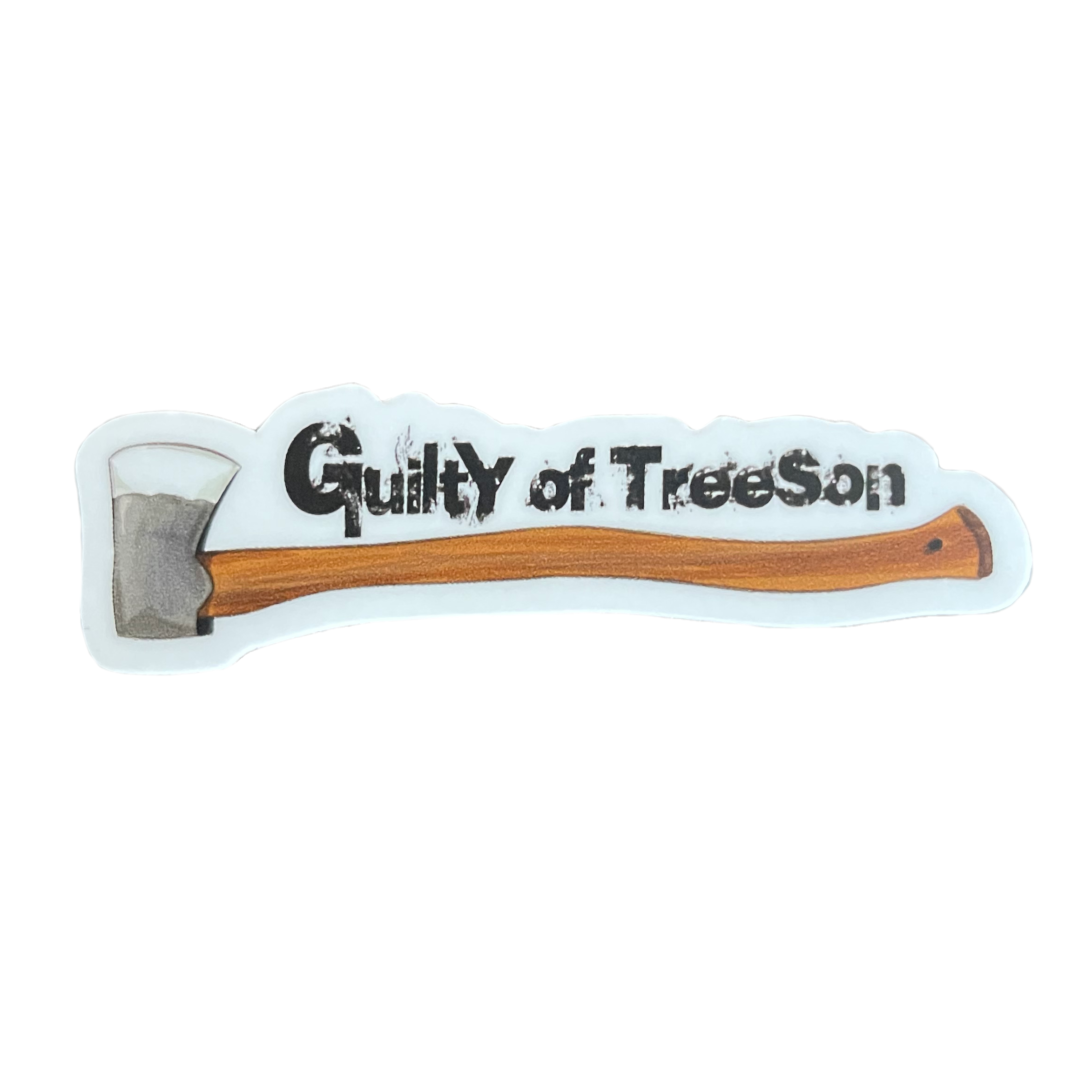Guilty of Treeson sticker 2.83" x 1"